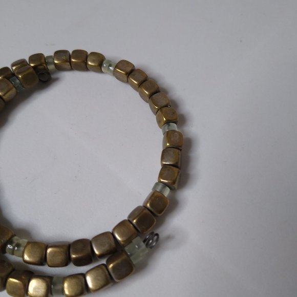 Vintage Square Metal Bead Expanding Bracelet - Picture 12 of 13